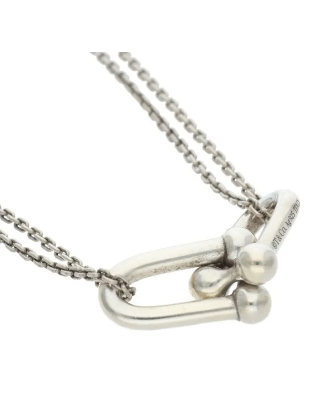 Tiffany & Co Double Link Chain Silver Necklace